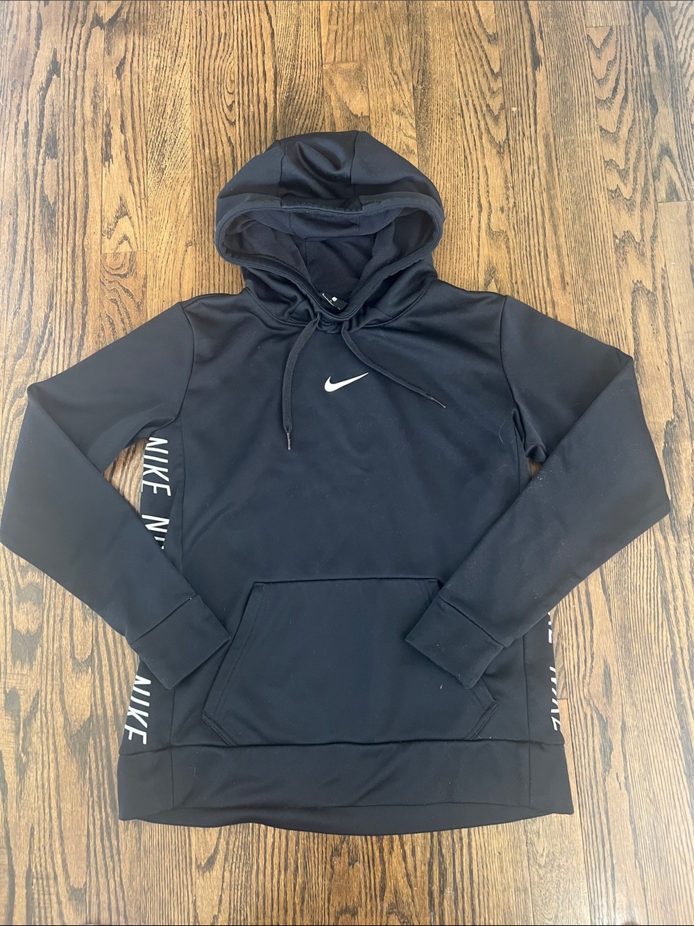Nike Black Pullover Hoodie with White Swoosh